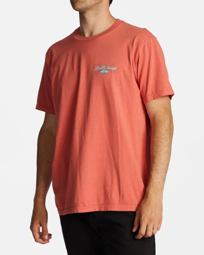 Billabong Crossboards TShirt Dark Coral Men TShirts Billabong Crossboards TShirt Dark Coral Men TShirts