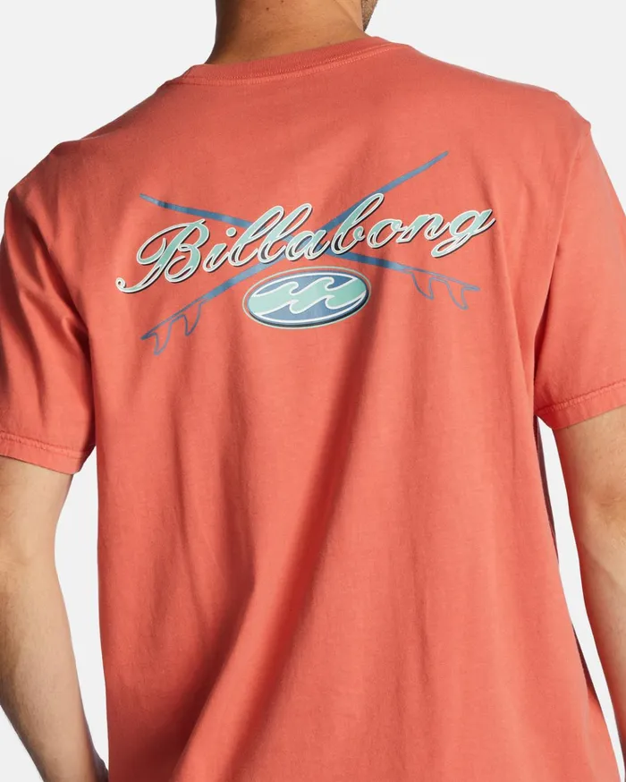 Billabong Crossboards TShirt Dark Coral Men TShirts Billabong Crossboards TShirt Dark Coral Men TShirts