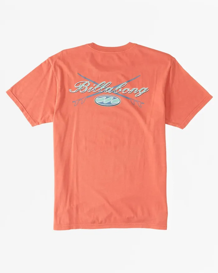Billabong Crossboards TShirt Dark Coral Men TShirts Billabong Crossboards TShirt Dark Coral Men TShirts