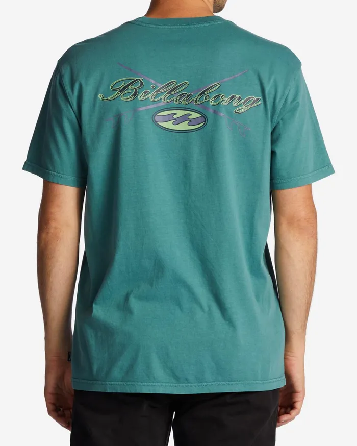 Billabong Crossboards TShirt Teal Men TShirts Billabong Crossboards TShirt Teal Men TShirts