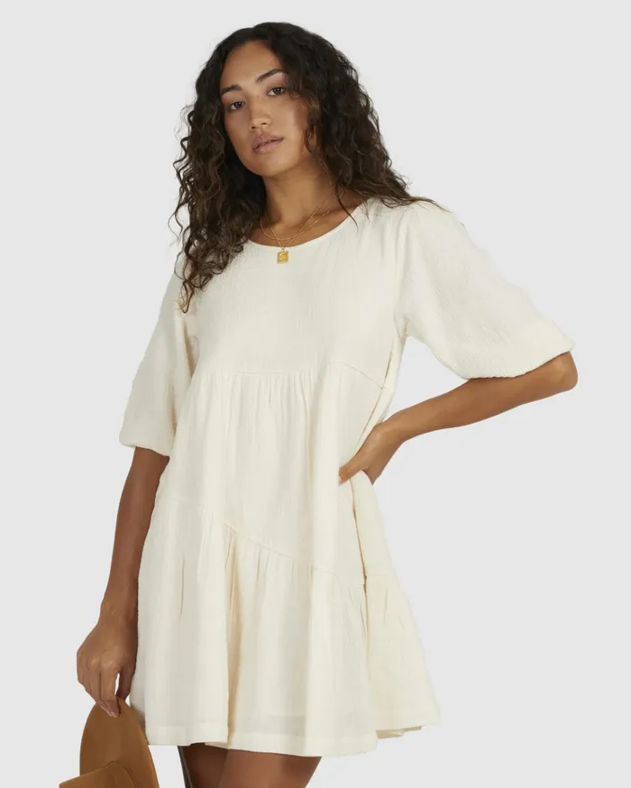 Billabong Cupido Mini Dress Salt Crystal Women Dresses
