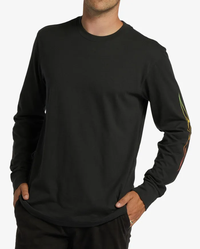 Billabong D Bah Wave Long Sleeve TShirt Black Men TShirts