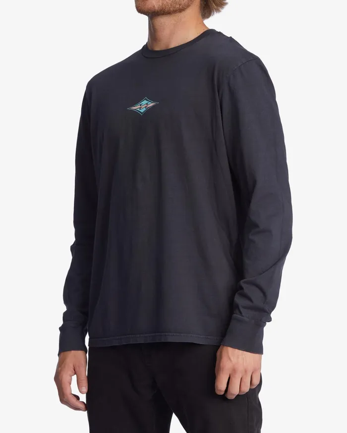 Billabong Diamond Wave Washed Long Sleeve TShirt Washed Black Men TShirts Billabong Diamond Wave Washed Long Sleeve TShirt Washed Black Men TShirts