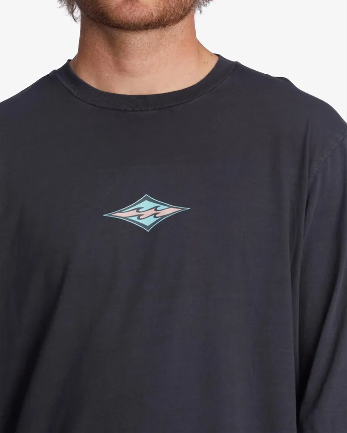 Billabong Diamond Wave Washed Long Sleeve TShirt Washed Black Men TShirts Billabong Diamond Wave Washed Long Sleeve TShirt Washed Black Men TShirts