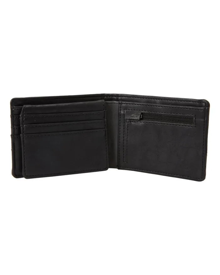 Billabong Dimension Faux Leather BiFold Wallet Black Char Men Wallets Billabong Dimension Faux Leather BiFold Wallet Black Char Men Wallets
