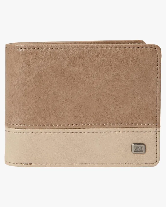 Billabong Dimension Faux Leather BiFold Wallet Clay Men Wallets