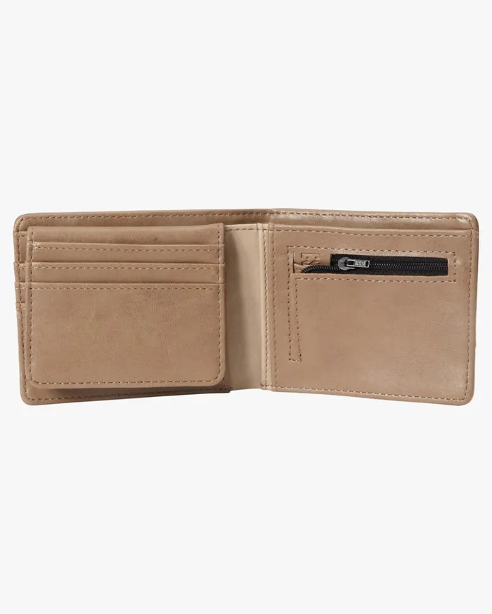 Billabong Dimension Faux Leather BiFold Wallet Clay Men Wallets Billabong Dimension Faux Leather BiFold Wallet Clay Men Wallets