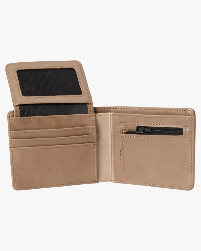 Billabong Dimension Faux Leather BiFold Wallet Clay Men Wallets Billabong Dimension Faux Leather BiFold Wallet Clay Men Wallets