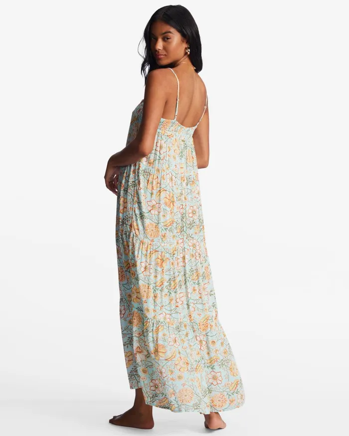 Billabong Distant Shores Midi Dress Pure Aqua Women Dresses Billabong Distant Shores Midi Dress Pure Aqua Women Dresses