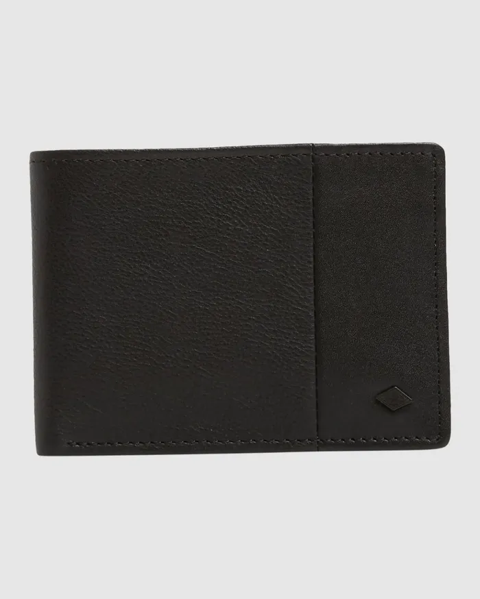 Billabong Downtown SlimLine BiFold Wallet Black Grain Men Wallets