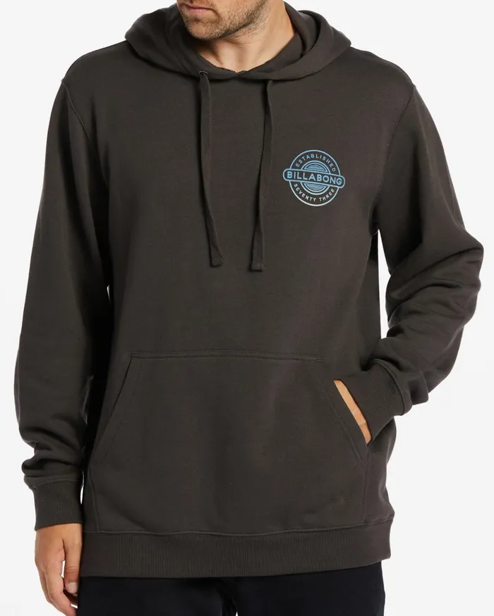 Billabong Electric Rotor Pullover Hoodie Raven Men Hoodies and Fleece