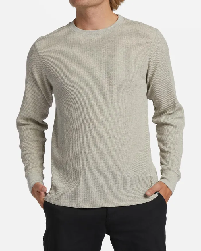 Billabong Essential Long Sleeve Thermal Light Grey Heather Men TShirts