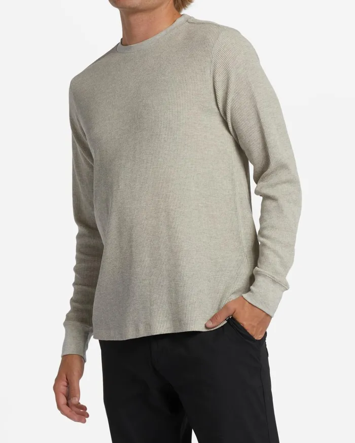 Billabong Essential Long Sleeve Thermal Light Grey Heather Men TShirts Billabong Essential Long Sleeve Thermal Light Grey Heather Men TShirts