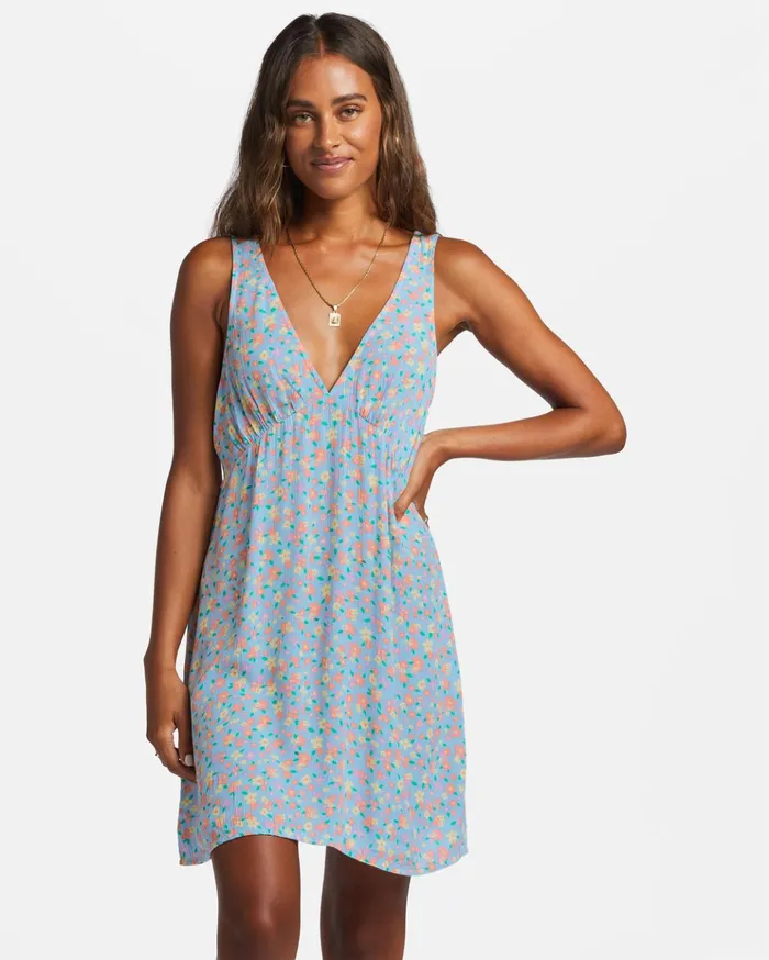 Billabong Feel The Love Mini Dress Summer Sky Women Dresses
