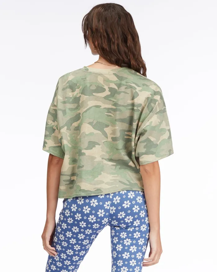 Billabong Feeling Free Graphic TShirt Camo Women Tops Billabong Feeling Free Graphic TShirt Camo Women Tops