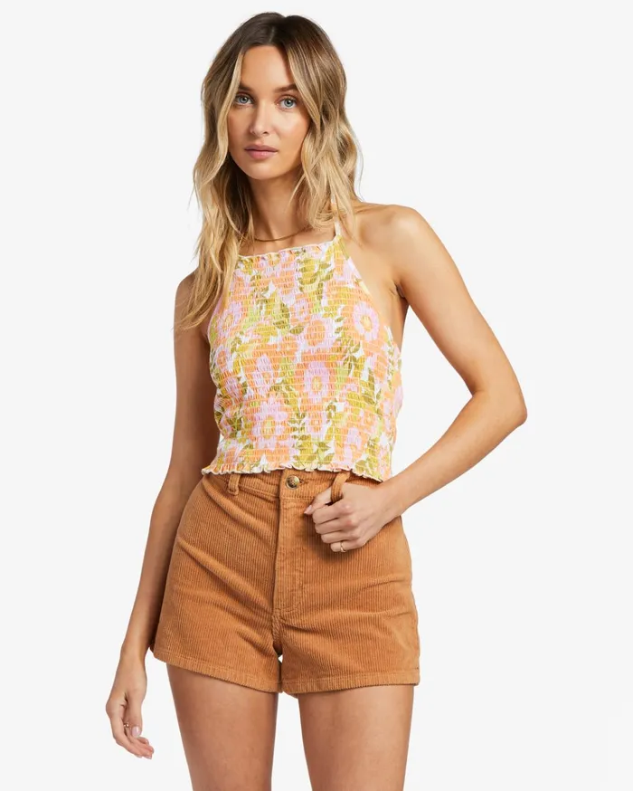 Billabong Feels Like Summer Tank Top Orange Peel Women Tops