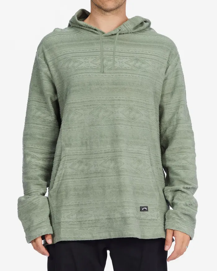 Billabong Flecker Jacquard Pullover Hoodie Sage Men Hoodies and Fleece
