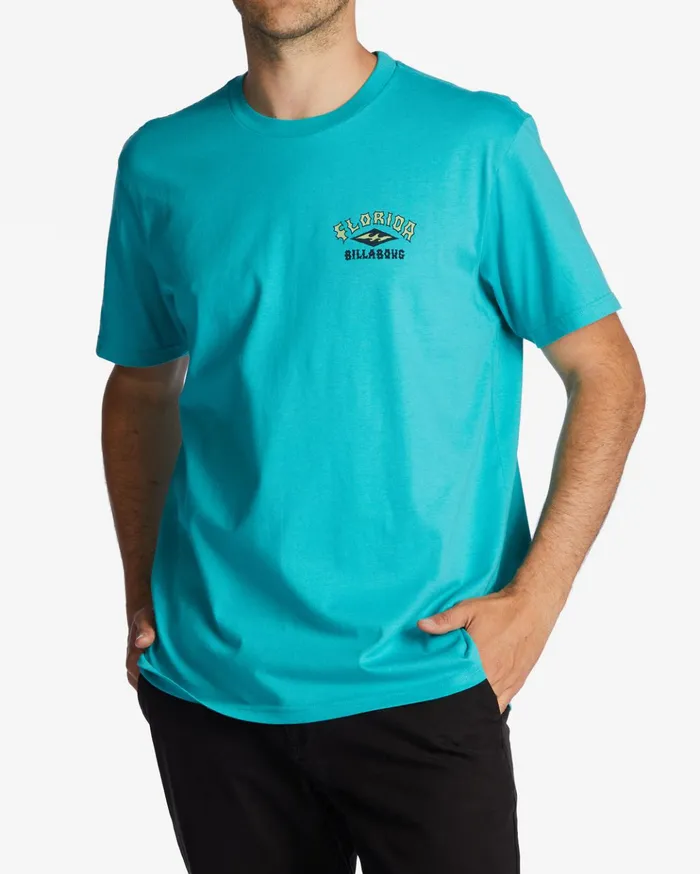 Billabong Florida Arch TShirt Dark Mint Men TShirts