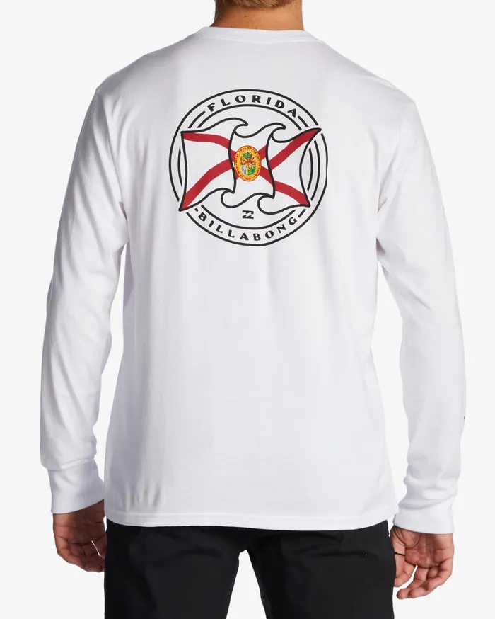 Billabong Florida Salute Long Sleeve TShirt White Men TShirts Billabong Florida Salute Long Sleeve TShirt White Men TShirts
