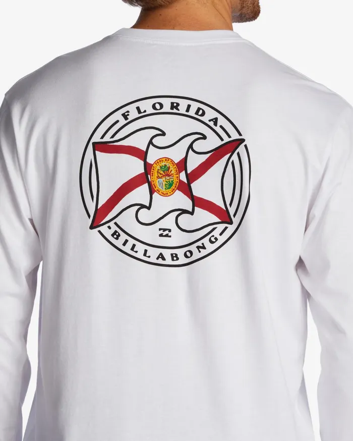 Billabong Florida Salute Long Sleeve TShirt White Men TShirts Billabong Florida Salute Long Sleeve TShirt White Men TShirts