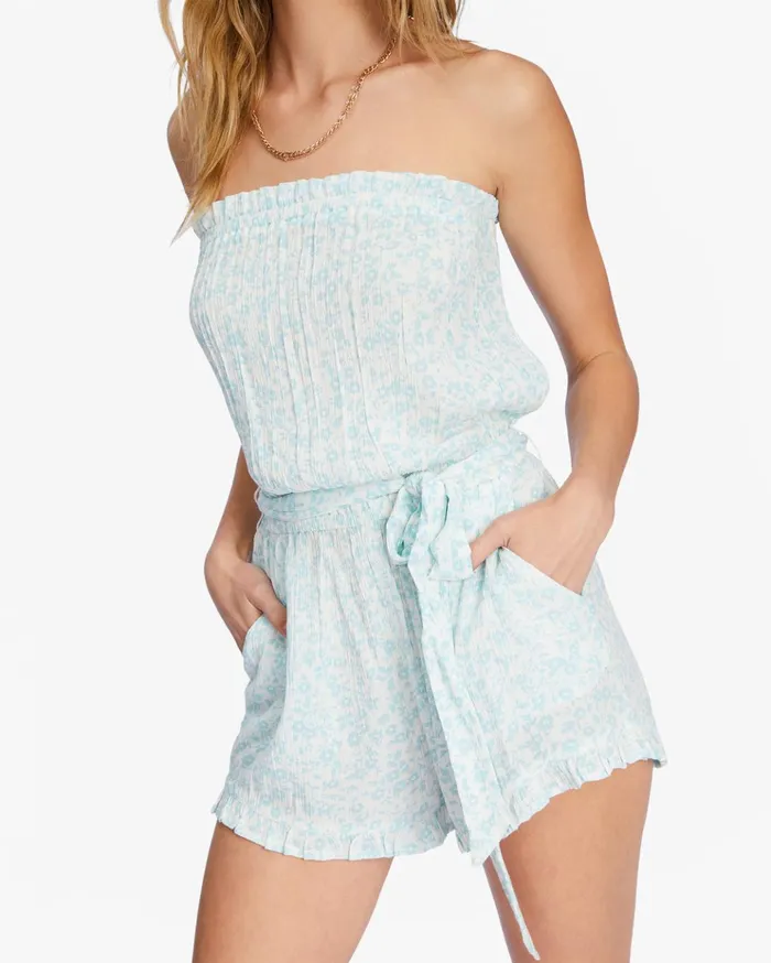 Billabong Flower Days Romper Seaspray Women Dresses Billabong Flower Days Romper Seaspray Women Dresses