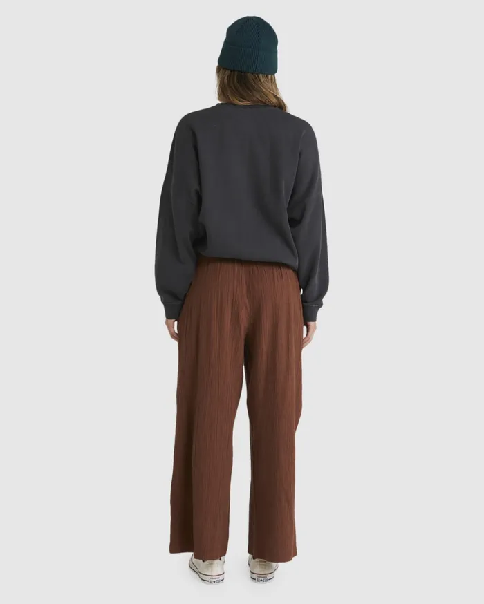 Billabong Follow Me HighRise ElasticWaist Pants Dark Choc Women Pants Billabong Follow Me HighRise ElasticWaist Pants Dark Choc Women Pants