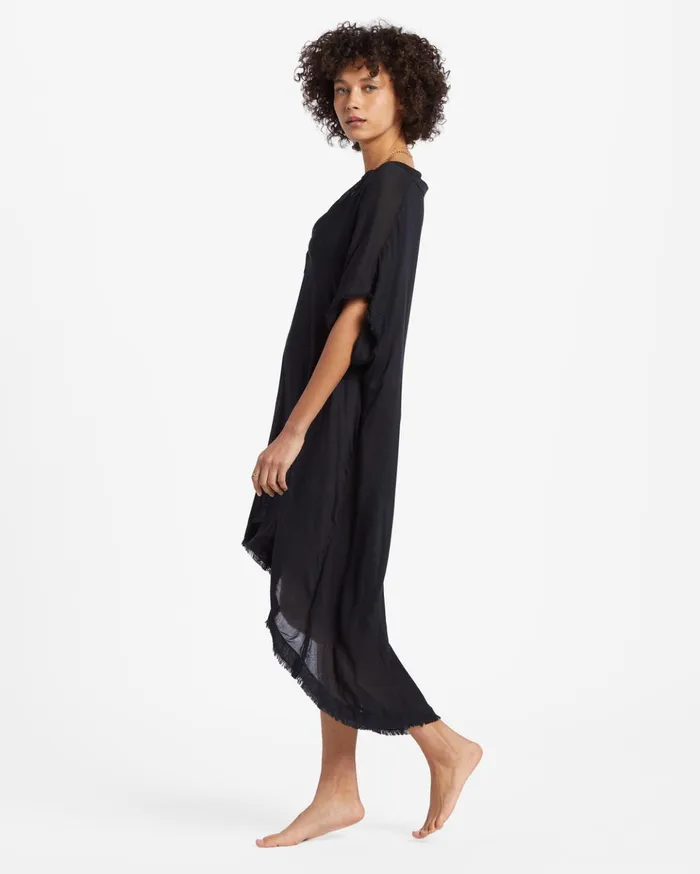 Billabong Found Love Midi Beach CoverUp Black Pebble Women Beach Cover Ups Billabong Found Love Midi Beach CoverUp Black Pebble Women Beach Cover Ups
