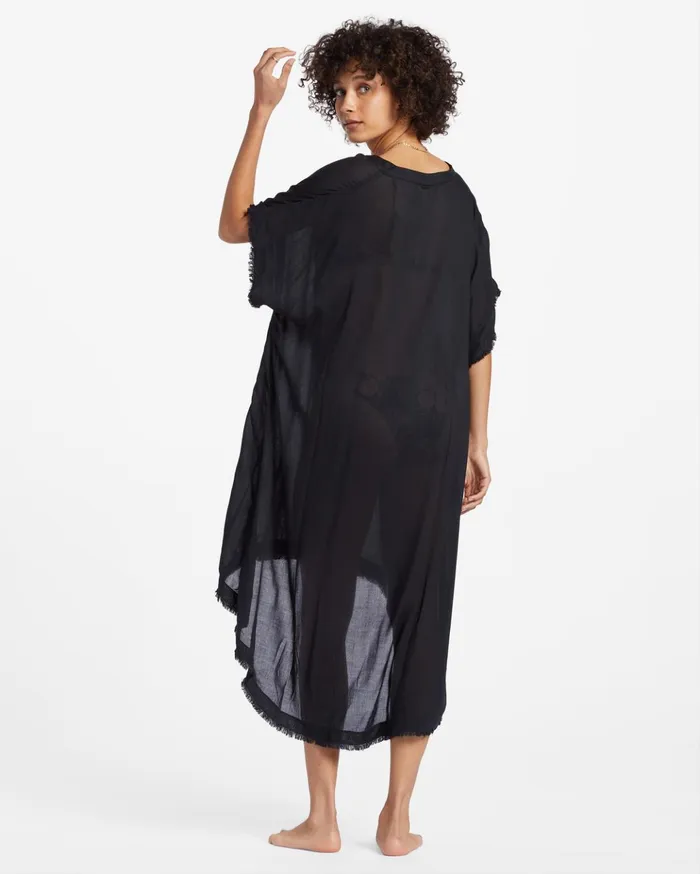 Billabong Found Love Midi Beach CoverUp Black Pebble Women Beach Cover Ups Billabong Found Love Midi Beach CoverUp Black Pebble Women Beach Cover Ups