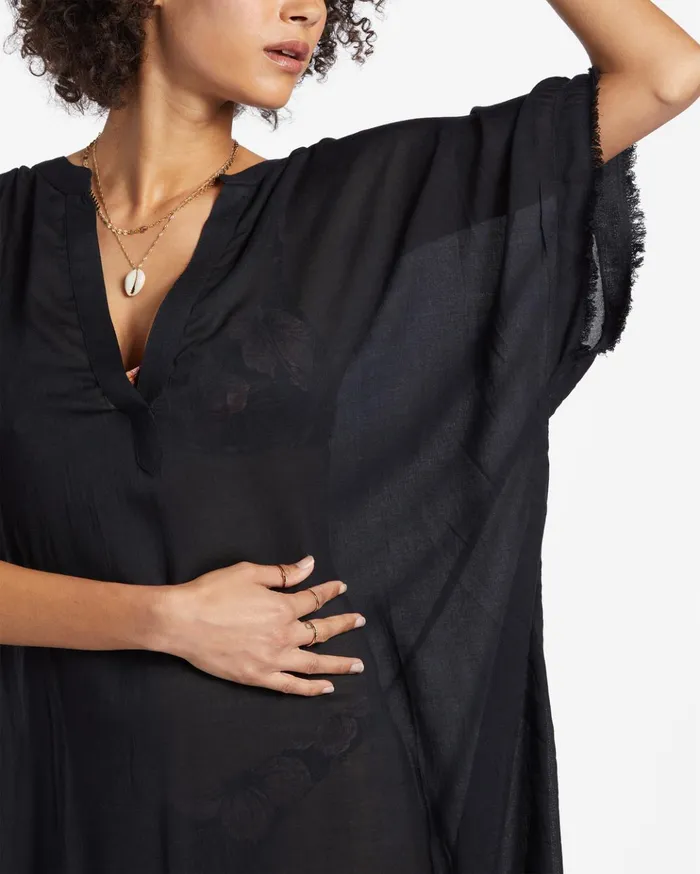Billabong Found Love Midi Beach CoverUp Black Pebble Women Beach Cover Ups Billabong Found Love Midi Beach CoverUp Black Pebble Women Beach Cover Ups
