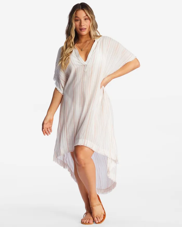 Billabong Found Love Midi Beach CoverUp Brick Women Dresses