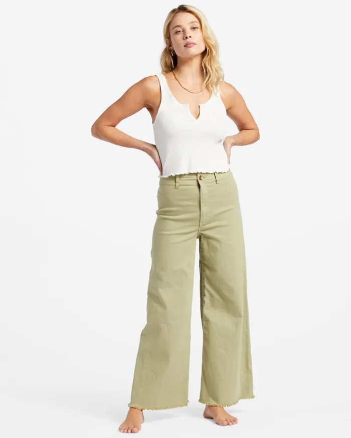Billabong Free Fall HighWaist Pants Avocado Women Essentials