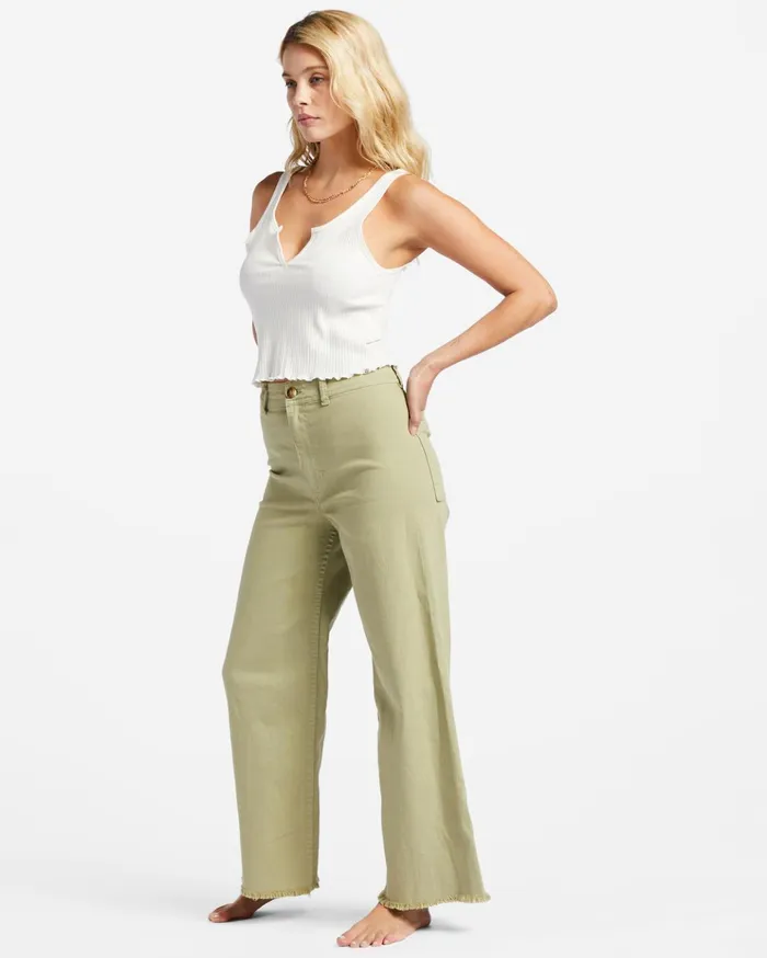 Billabong Free Fall HighWaist Pants Avocado Women Essentials Billabong Free Fall HighWaist Pants Avocado Women Essentials