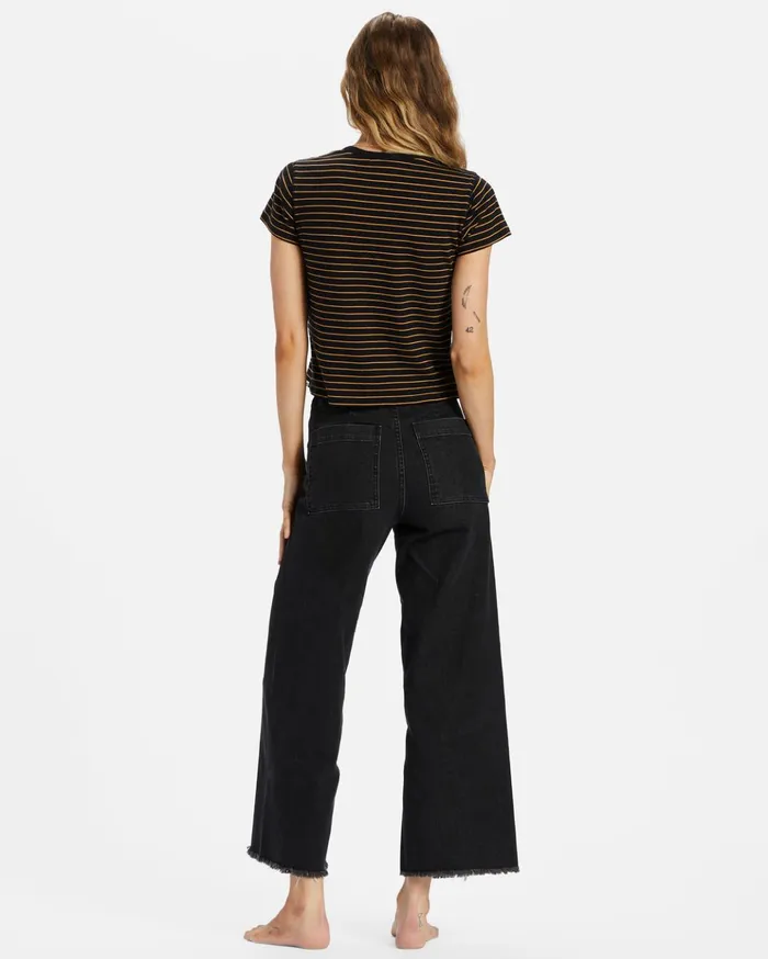 Billabong Free Fall WideLeg Pants Black Women Essentials Billabong Free Fall WideLeg Pants Black Women Essentials