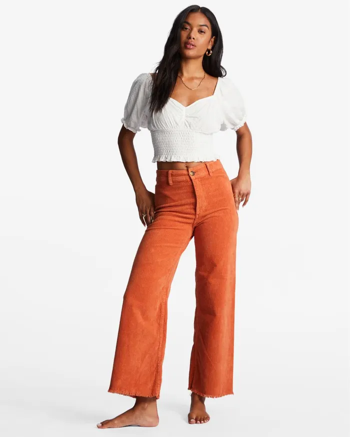 Billabong Free Fall WideLeg Pants Brick Women Essentials Billabong Free Fall WideLeg Pants Brick Women Essentials