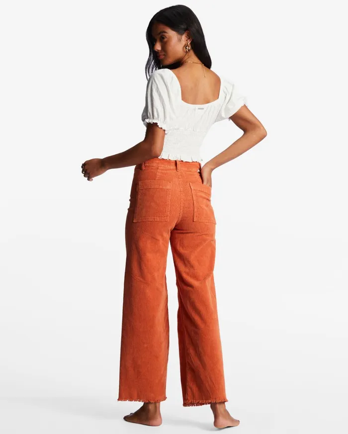 Billabong Free Fall WideLeg Pants Brick Women Essentials Billabong Free Fall WideLeg Pants Brick Women Essentials