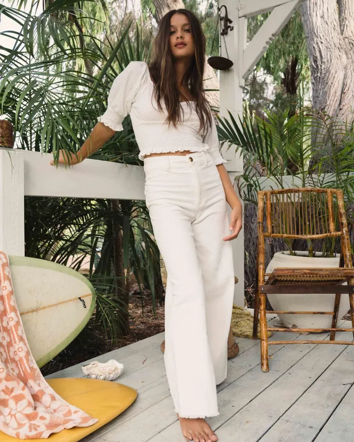 Billabong Free Fall WideLeg Pants Salt Crystal Women Essentials