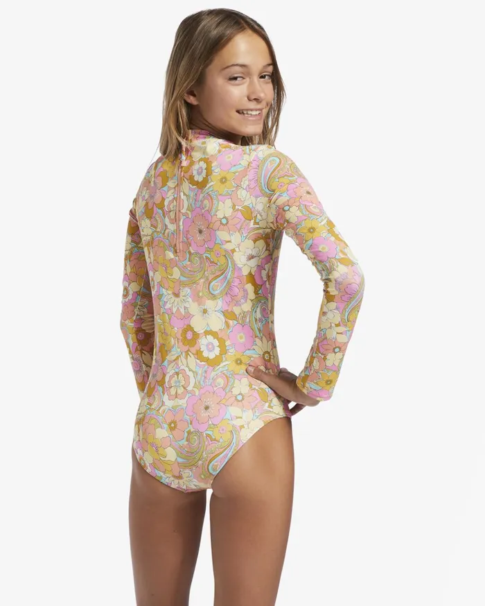 Billabong Girl039s 416 Sunbeams Forever UPF 50 Long Sleeve OnePiece Swimsuit Multi Kids Girls039 Swimwear Billabong Girl039s 416 Sunbeams Forever UPF 50 Long Sleeve OnePiece Swimsuit Multi Kids Girls039 Swimwear