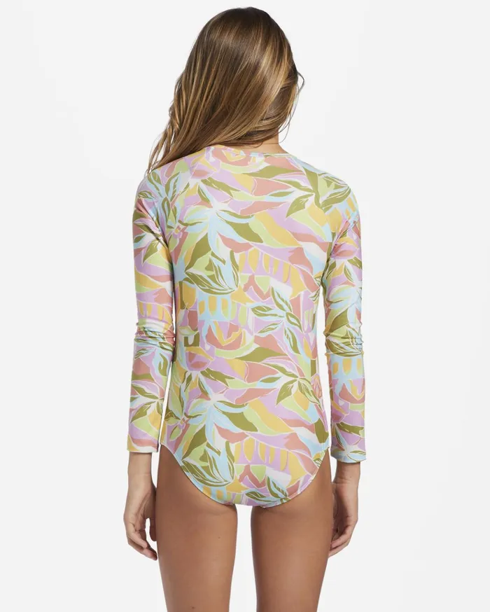 Billabong Girl039s Tropic Crush Long Sleeve UPF 50 OnePiece Swimsuit Multi Kids Girls039 Swimwear Billabong Girl039s Tropic Crush Long Sleeve UPF 50 OnePiece Swimsuit Multi Kids Girls039 Swimwear