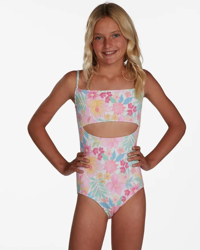 Billabong Girls039 Brighter Days OnePiece Swimsuit Multi Kids Girls039 Swimwear Billabong Girls039 Brighter Days OnePiece Swimsuit Multi Kids Girls039 Swimwear