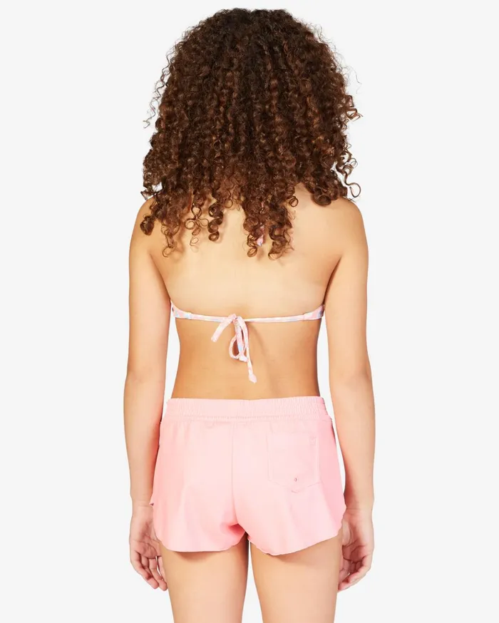 Billabong Girls039 Mini Mystic Boardshorts Coral Pink Kids Girls039 Swimwear Billabong Girls039 Mini Mystic Boardshorts Coral Pink Kids Girls039 Swimwear