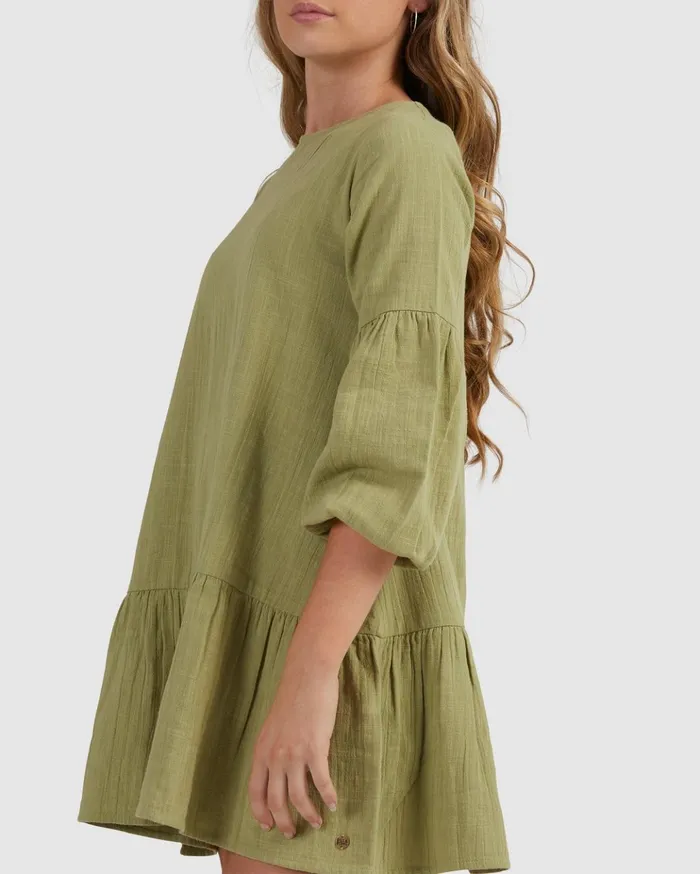 Billabong Girls039 Mini Wishes Long Sleeve Dress Avocado Kids Girls039 Dresses and Rompers Billabong Girls039 Mini Wishes Long Sleeve Dress Avocado Kids Girls039 Dresses and Rompers