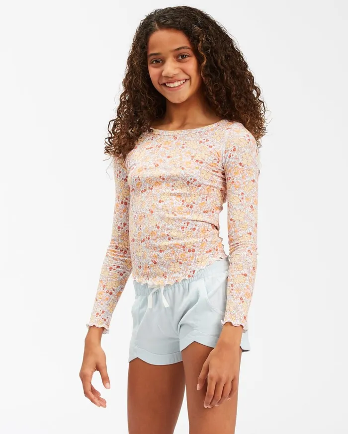 Billabong Girls039 Picking Flowers Long Sleeve Knit Top WhiteMulti Kids Girls039 Tops and Tees Billabong Girls039 Picking Flowers Long Sleeve Knit Top WhiteMulti Kids Girls039 Tops and Tees