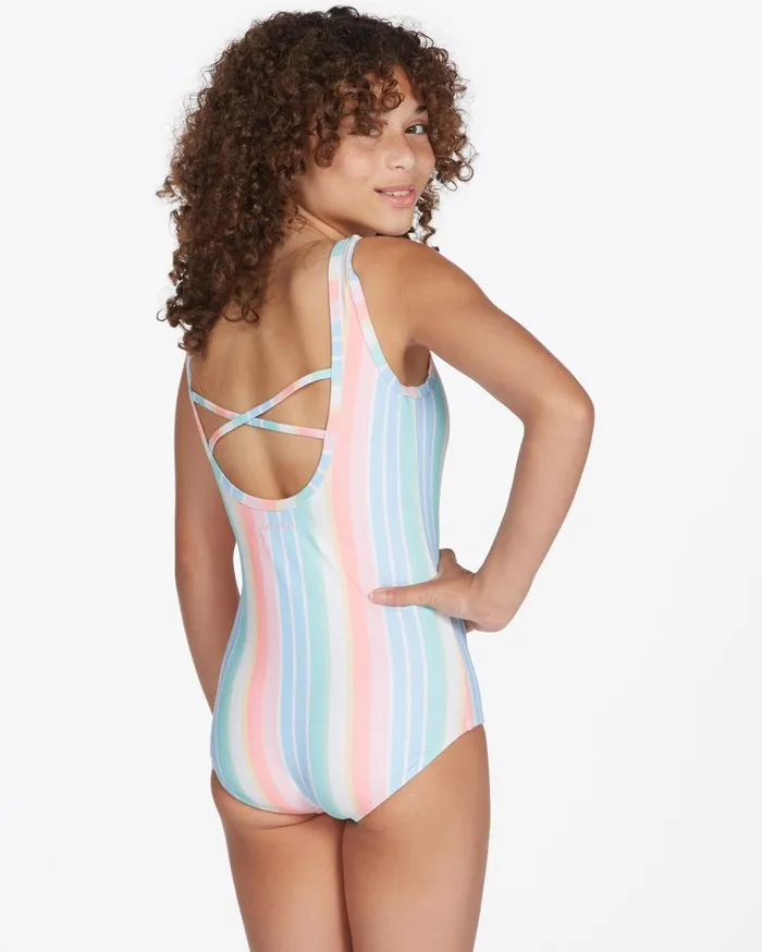 Billabong Girls039 Stoked On Stripes Scroop Back OnePiece Swimsuit Multi Kids Girls039 Swimwear Billabong Girls039 Stoked On Stripes Scroop Back OnePiece Swimsuit Multi Kids Girls039 Swimwear