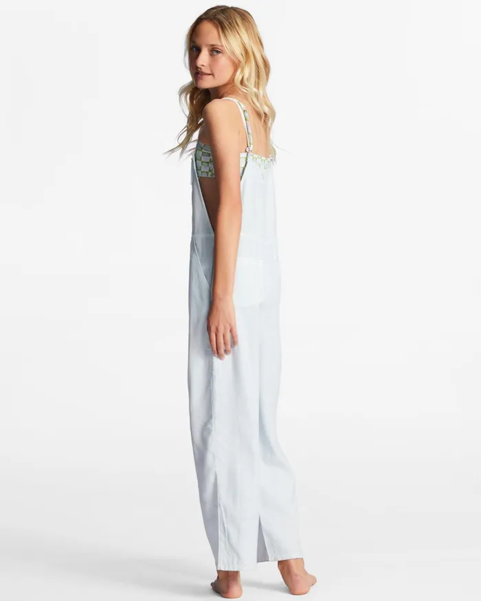 Billabong Girls039 Wild Lengths Jr Overalls Light Chambray Kids Girls039 Dresses and Rompers Billabong Girls039 Wild Lengths Jr Overalls Light Chambray Kids Girls039 Dresses and Rompers