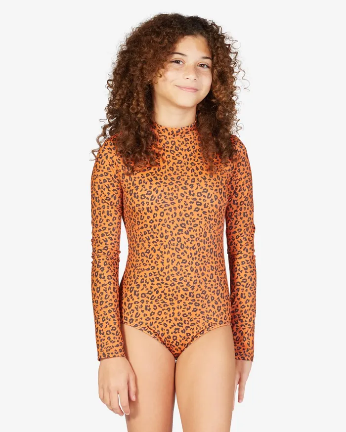 Billabong Girls039 Wildflower Long Sleeve Swimsuit Desert Clay Kids Girls039 Swimwear Billabong Girls039 Wildflower Long Sleeve Swimsuit Desert Clay Kids Girls039 Swimwear