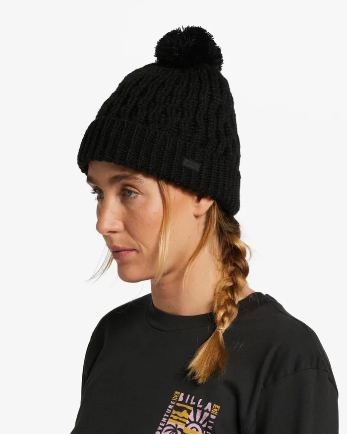 Billabong Good Vibes Beanie Black Women Hats and Beanies