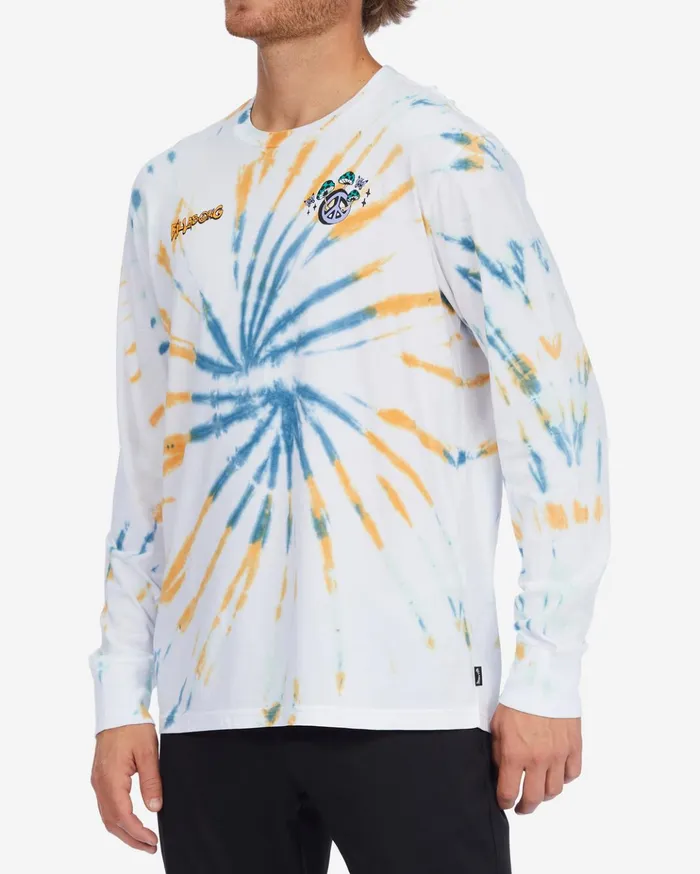 Billabong Grow TieDye Organic Long Sleeve TShirt White Men TShirts Billabong Grow TieDye Organic Long Sleeve TShirt White Men TShirts