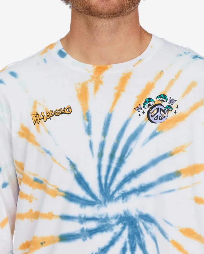 Billabong Grow TieDye Organic Long Sleeve TShirt White Men TShirts Billabong Grow TieDye Organic Long Sleeve TShirt White Men TShirts