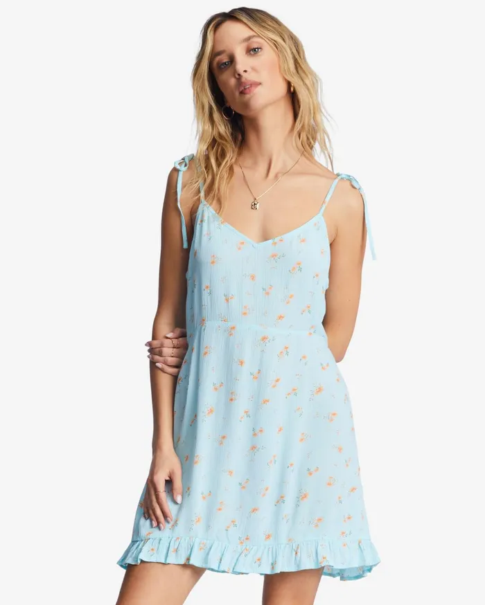 Billabong Heart Breaker Strappy Dress Pure Aqua Women Dresses