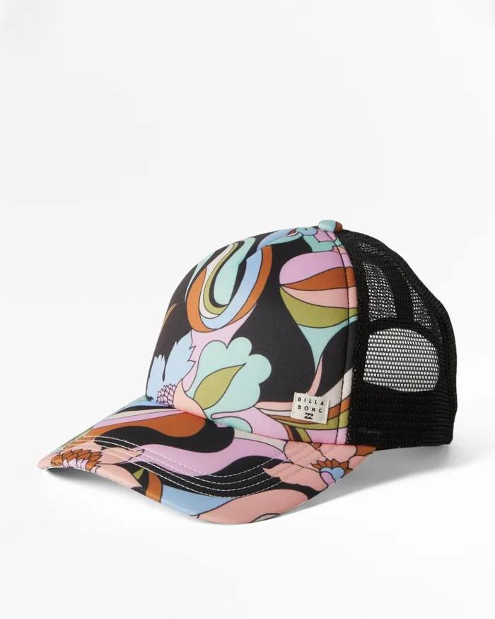 Billabong Heritage Mashup Trucker Hat Black 3 Women Hats and Beanies